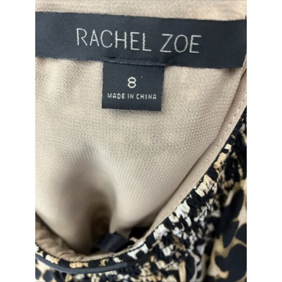 8 Rachel Zoe Silk Leopard Harness Dress - Picture 6 of 6